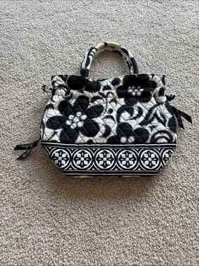 Vera Bradley Black and White Quilted Floral & Geo Tote